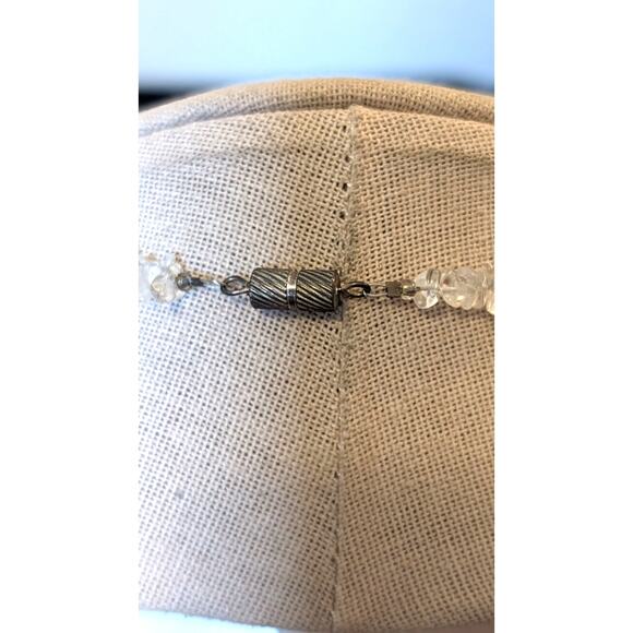 Vintage Rock Quartz Chip Acorn Bead 16" Necklace W/ Barrel Clasp - Picture 4 of 6